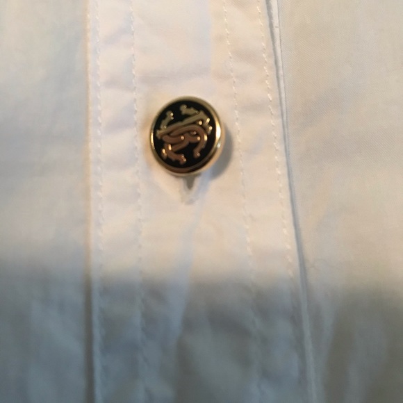 Roberto Cavalli White Button Down Long Sleeve collar Shirt size XS - Picture 4 of 10